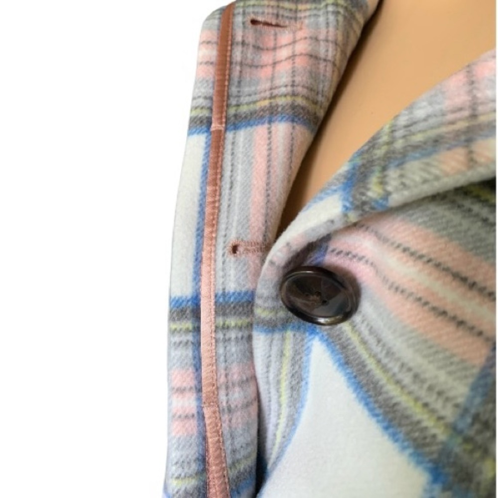 LANDSEND Women’s Tall Stand Collar Plaid Jacket - Picture 4 of 16